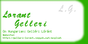 lorant gelleri business card